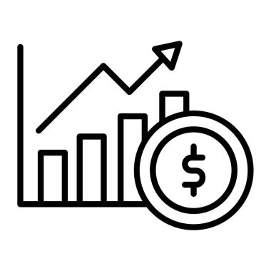 İş haritası simgesi. Taslak tarzı. Vektör illüstrasyonu, 10 eps