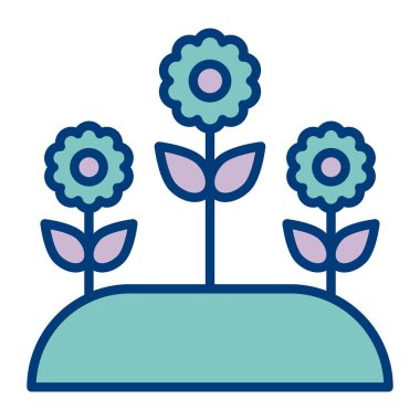 çiçek simgesi vektör illüstrasyonu