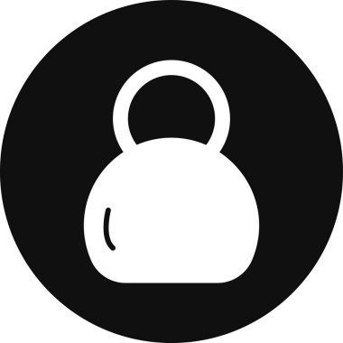 kettlebell web simgesi, vektör çizim