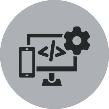 Kodlama vektörü simgesi düz simgesi