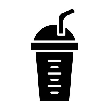 içecek vektörü glyph düz simgesi