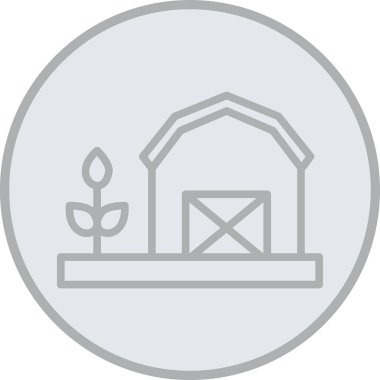 Çiftlik simgesinin vektör illüstrasyonu