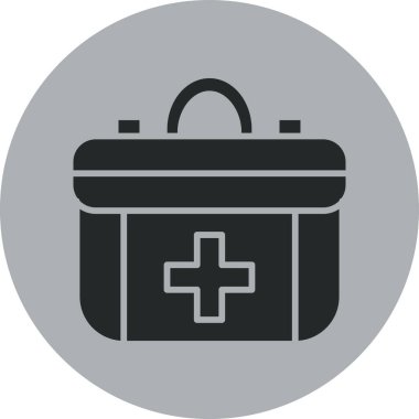 ilk yardım çantası simge vektör çizim