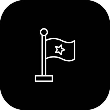 bayrak ikonu vektör illüstrasyonu