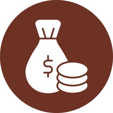 Para için. Web simgesi basit illüstrasyon