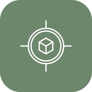 Vektör Küpü Simgesi İllüstrasyonu