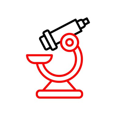 teleskop simgesi, vektör illüstrasyonu