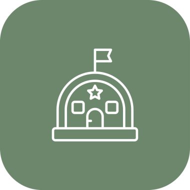 Eşsiz Ev Vektör Satırı Simgesi