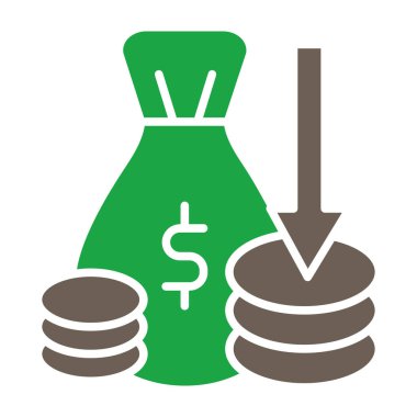 Finansal büyüme vektör simgesi