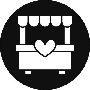 Bir kalp simgesinin vektör illüstrasyonu