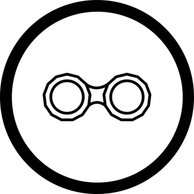 gözlük vektör simgesi modern çizgi çizimi