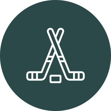 Hokey. Web simgesi basit illüstrasyon