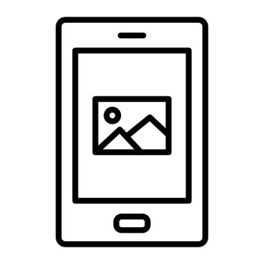 Smartphone Simgesi, vektör illüstrasyonu