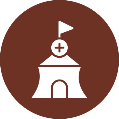 kamp web simgesi, vektör çizim