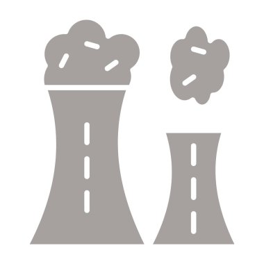 Nükleer santral vektör çizim