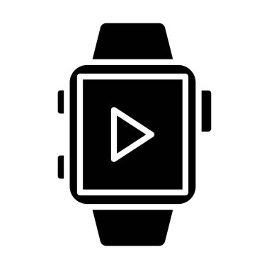 vektör glyph düz simgesini izle