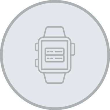 smartwatch simgesi, basit vektör illüstrasyonu