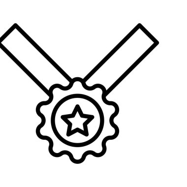 Madalya ikon vektör illüstrasyonu