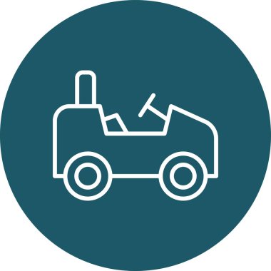 Araba simgesinin vektör illüstrasyonu