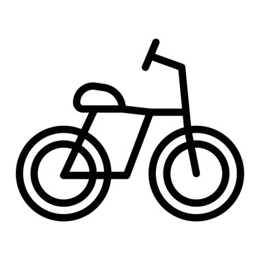 Bisiklet simgesi, vektör illüstrasyonu