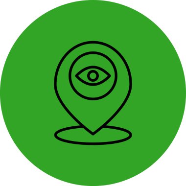 Benzersiz GPS vektör çizgisi simgesi