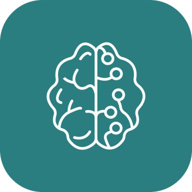 Beyin simgesi, vektör illüstrasyonu