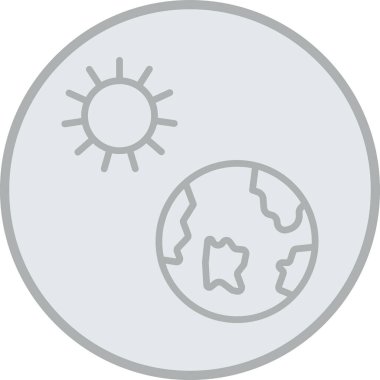 genel dünya gezegen simgesi ana hat biçiminde