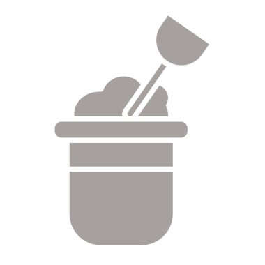 Fırça vektör illüstrasyon tasarımlı boya kovası