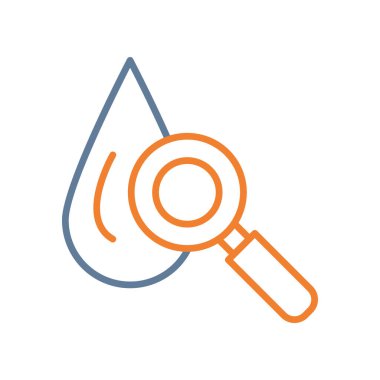 Yaprak çizgisi ile su damlası ve biçim ikonu vektör tasarımını doldur