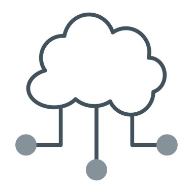 Bulut bilgi işlem izole vektör kolayca düzenlemek veya değiştirmek simgesi