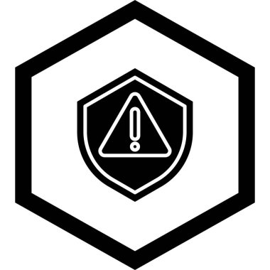 kalkan ikon vektör illüstrasyonu