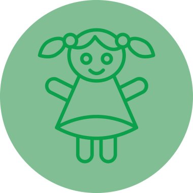 Vektör Kız Simgesi illüstrasyonu