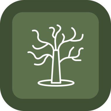 Ağaç simgesi, vektör illüstrasyonu. ağaç