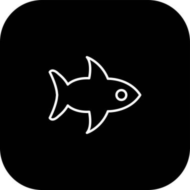 soyut arkaplanda balık simgesi izole edildi