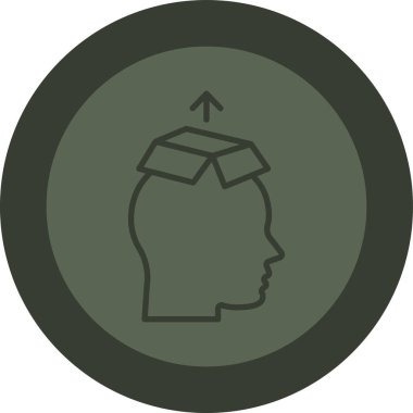 beyin ikonu vektör illüstrasyonu