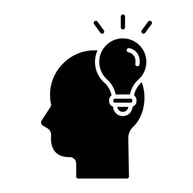 Yaratıcı bir fikir simge vektör çizim