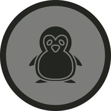 Moda stili izole edilmiş arkaplanda penguen simgesi