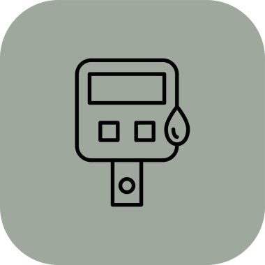 Benzersiz yakıt pompası vektör çizgisi simgesi