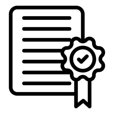 Sertifika sertifikası simgesi ana hat biçiminde