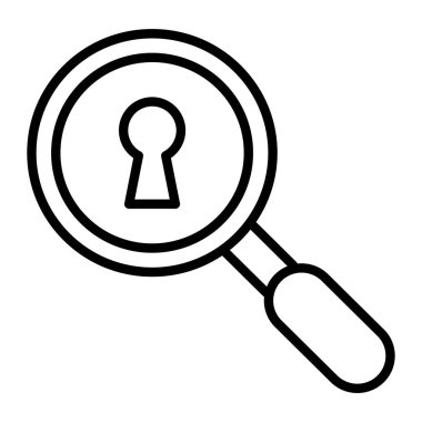 Büyütme cam simgesi, vektör illüstrasyonu