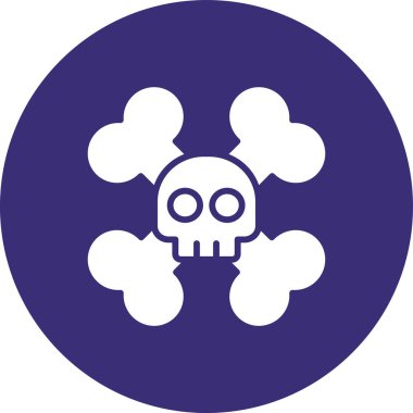 Kurukafa simgesi vektör illüstrasyonu