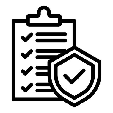 Kontrol listesi simgesi, vektör illüstrasyonu