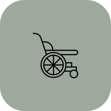 tekerlekli sandalye ikonu vektör illüstrasyonu