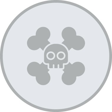 Kafatası. Web simgesi basit illüstrasyon