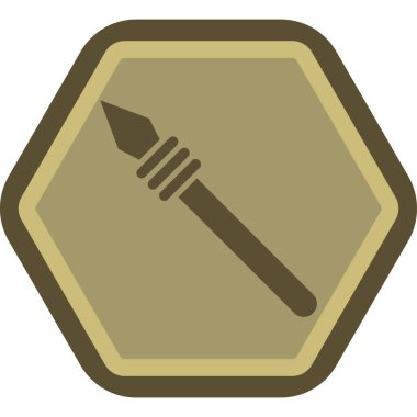 Bir fırça simgesinin vektör illüstrasyonu