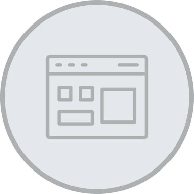 Web tarayıcı vektör simgesi modern basit tasarım illüstrasyonu