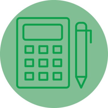 Bir hesap makinesi simgesinin vektör illüstrasyonu