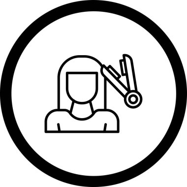 Kadın simgesinin vektör illüstrasyonu