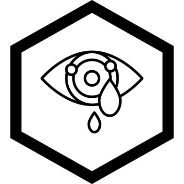 Göz koruma simgesi, vektör illüstrasyonu