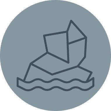 Gemi vektör simgesi modern illüstrasyon